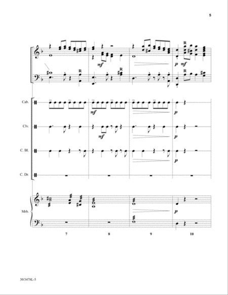 Song of the Wise Men - Percussion and Marimba Score and Parts Marimba scores gallery preview page 4