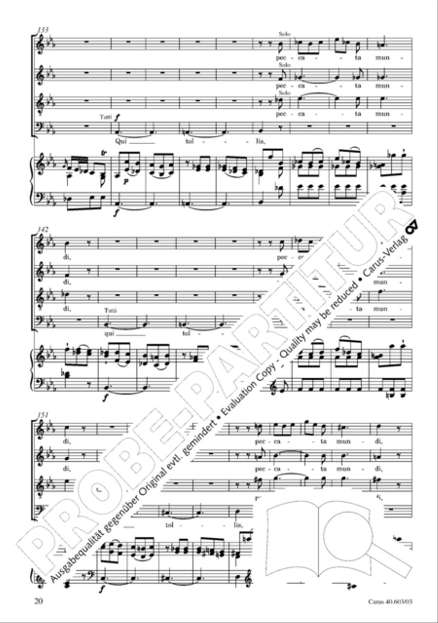 Grosse Orgelsolomesse in Es 4-Part scores gallery preview page 21