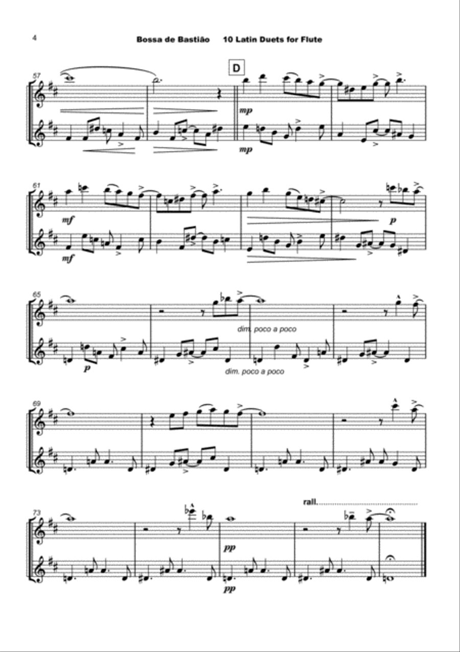 10 Latin Duets, for Flute Flute Duet scores gallery preview page 6