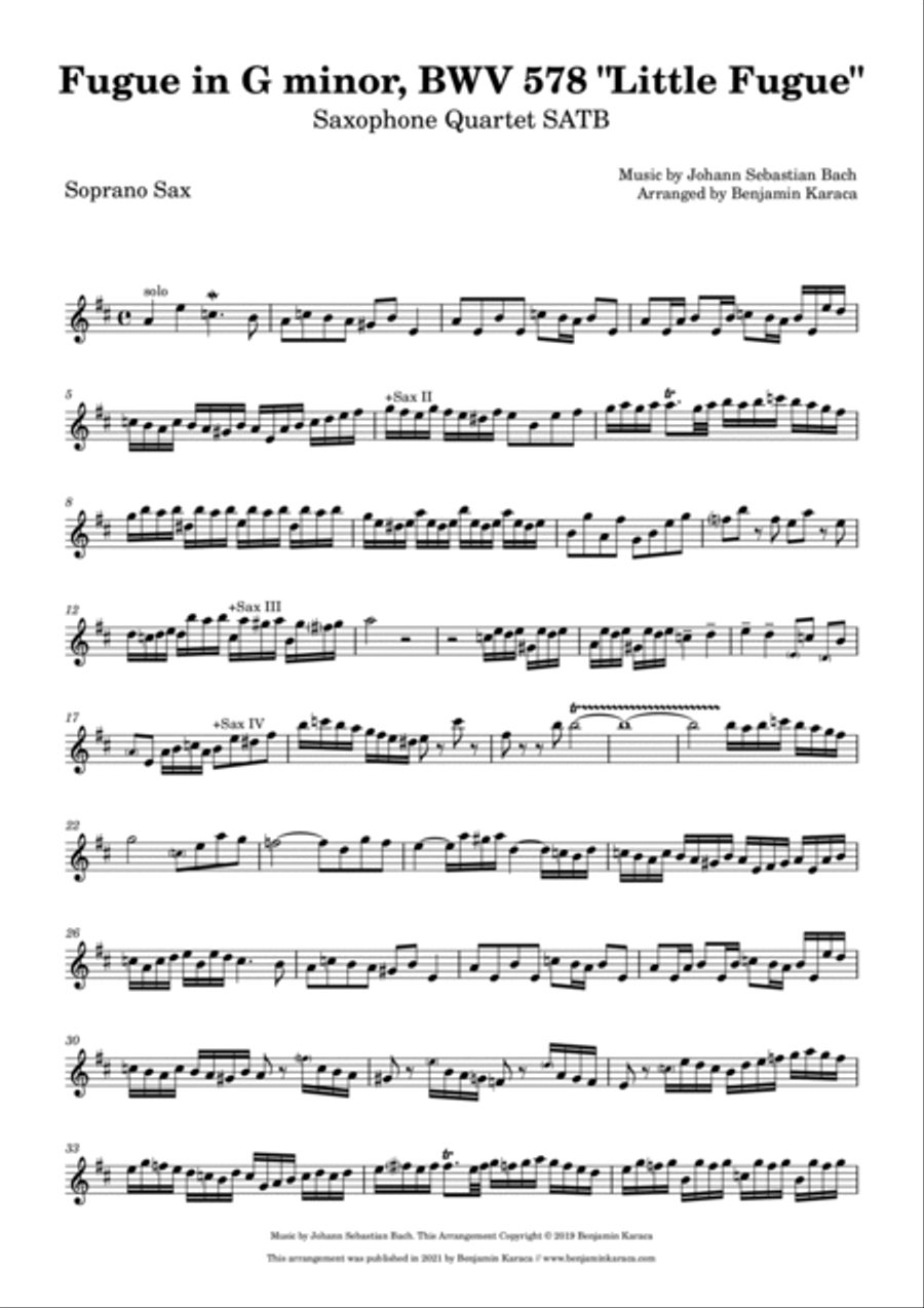 Fugue in G minor, BWV 578 