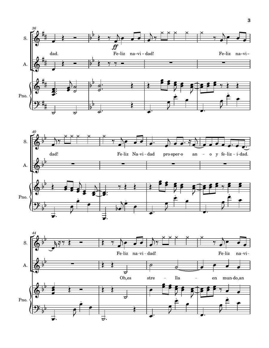 La Estrella / Feliz Navidad Duet SA scores gallery preview page 3