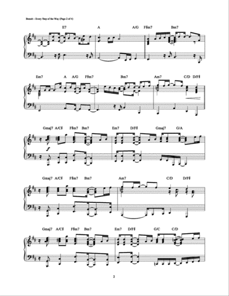 Every Step of the Way Piano Solo scores gallery preview page 2
