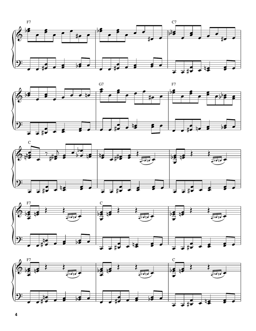 Boogie Woogie Stomp Piano scores gallery preview page 4