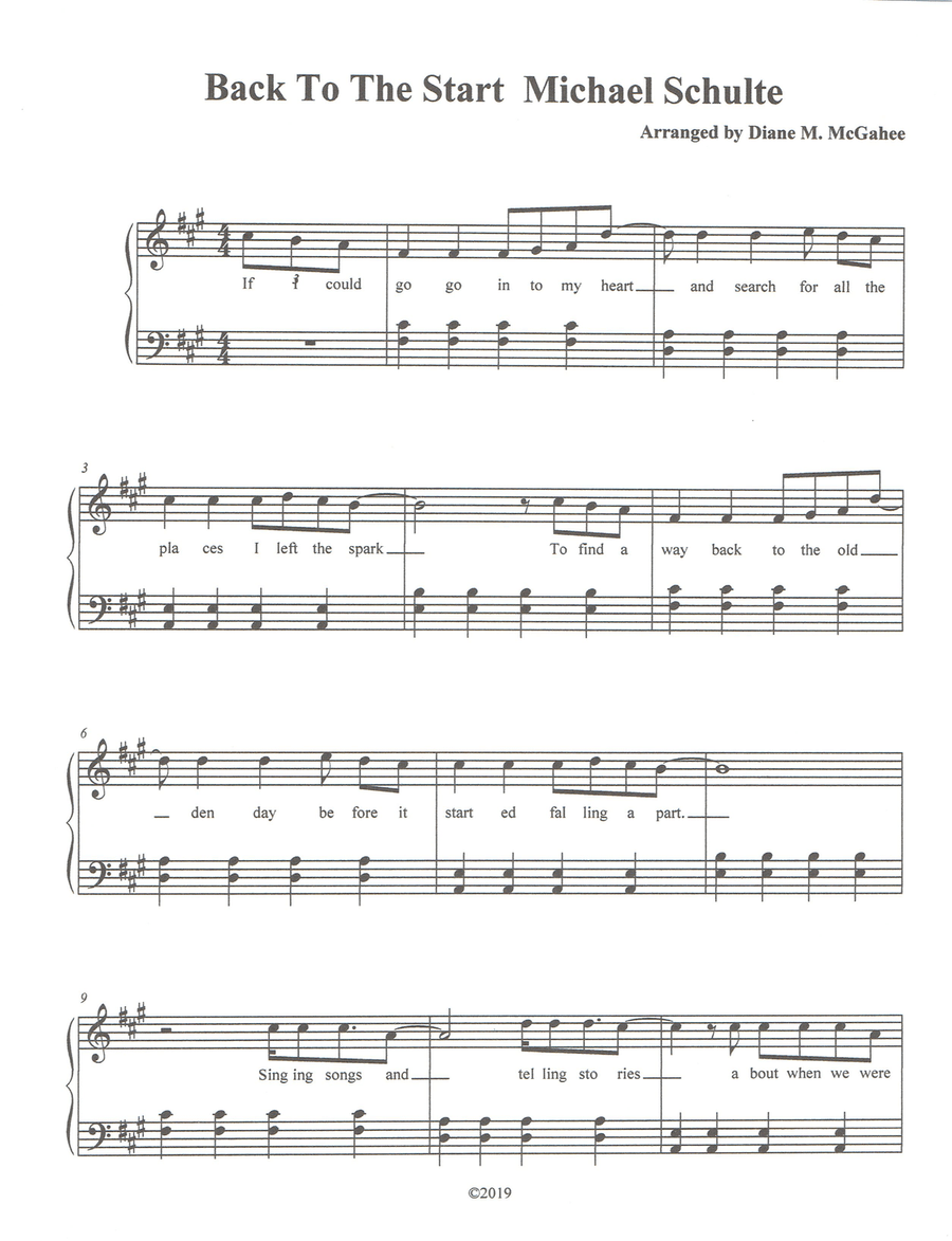 Back To The Start Small Ensemble scores gallery preview page 1