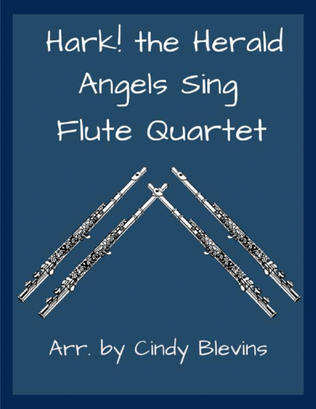 Book cover for Hark! the Herald Angels Sing, for Flute Quartet