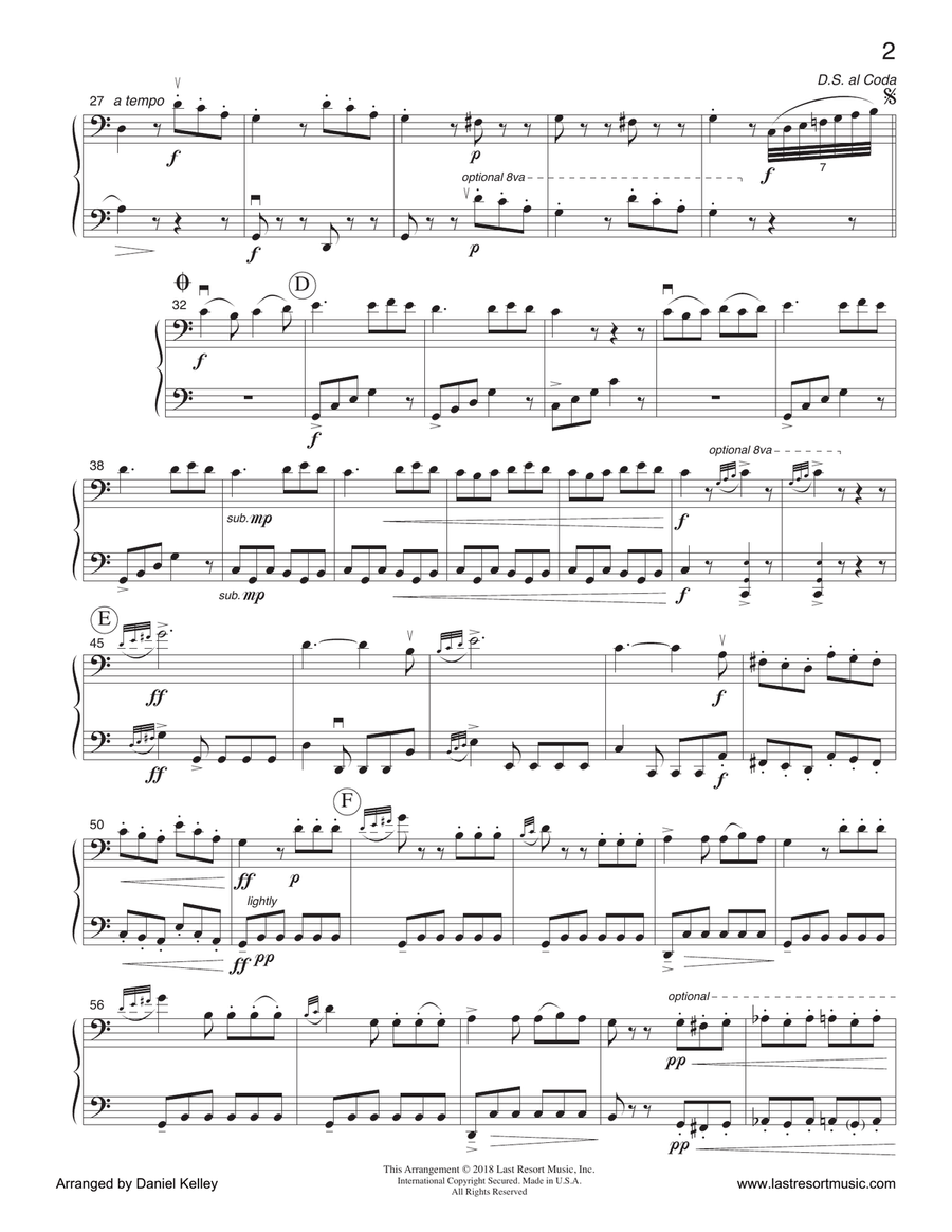 Largo al Factotum from Rossini's Barber of Seville for Duet - Two Cellos or Two Bassoons (or Cello Woodwind Ensemble scores gallery preview page 3