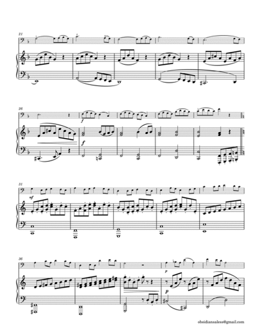 J. Bloch: Souvenir from 12 Morceaux Très Faciles, Op.48, no. 9 for Cello and Piano image number null
