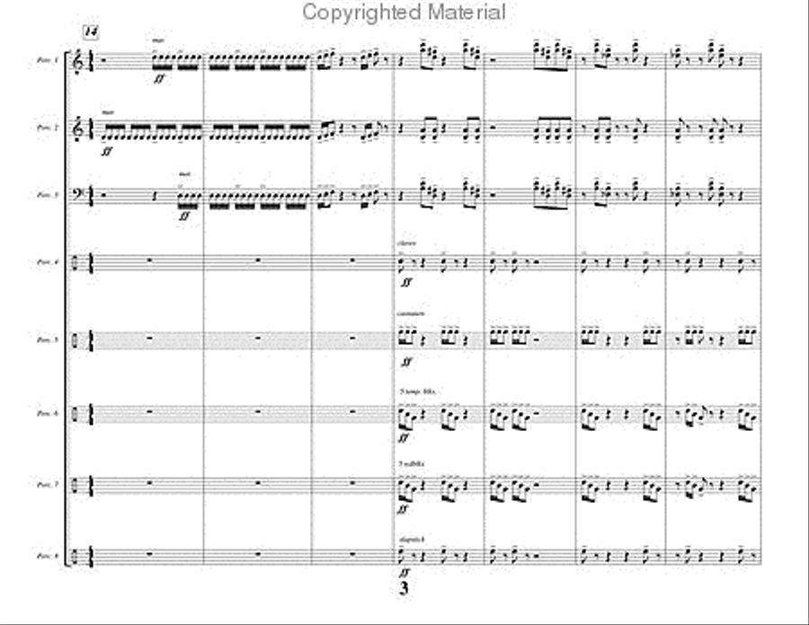 Mixtures Percussion Ensemble scores gallery preview page 4