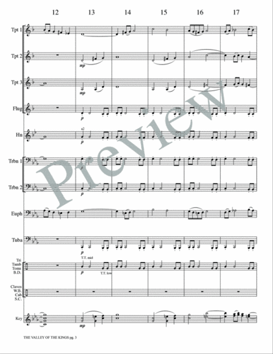 The Valley of the Kings The Valley of the Kings Small Ensemble scores gallery preview page 5