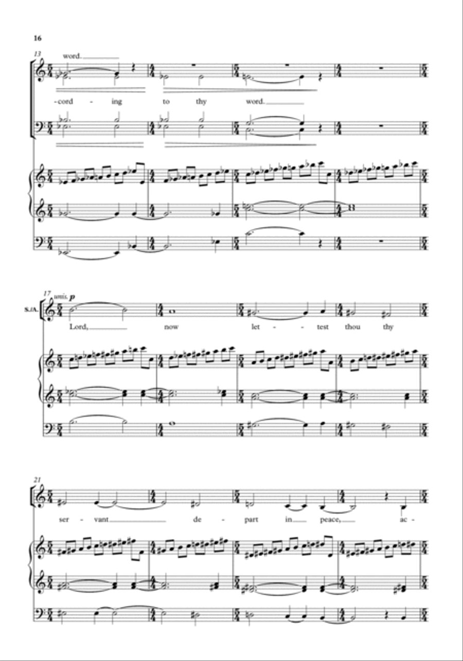Magnificat and Nunc Dimittis 4-Part scores gallery preview page 17