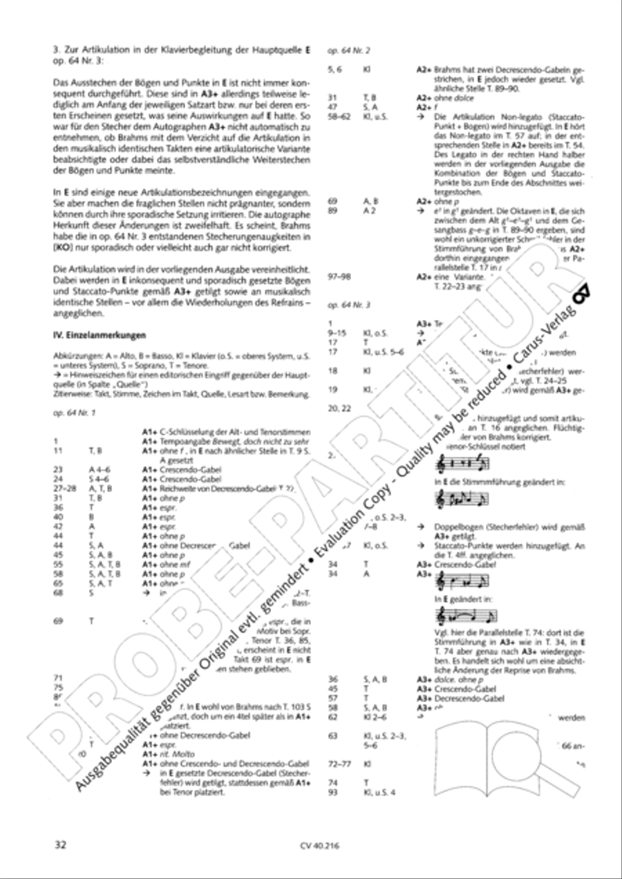 Drei Quartette op. 64 Choir scores gallery preview page 33
