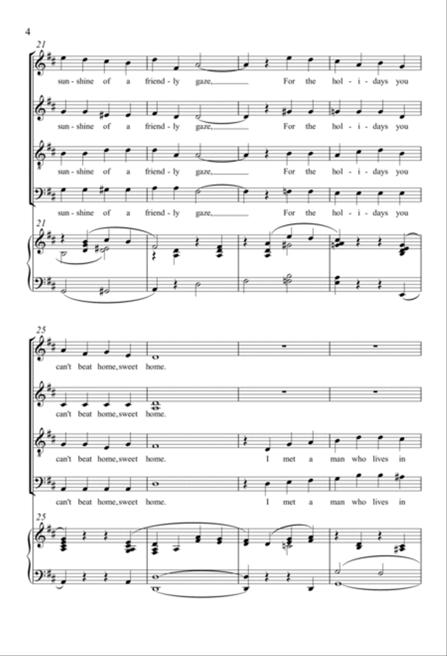 Home For The Holidays Home For The Holidays 4-Part scores gallery preview page 3