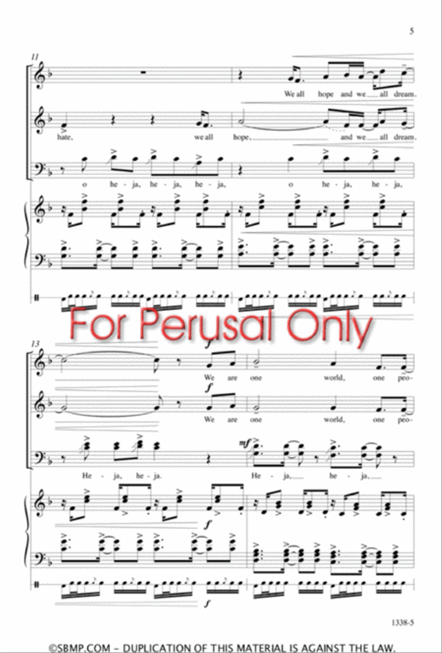 Sisi ni moja - SATB Octavo 4-Part scores gallery preview page 4
