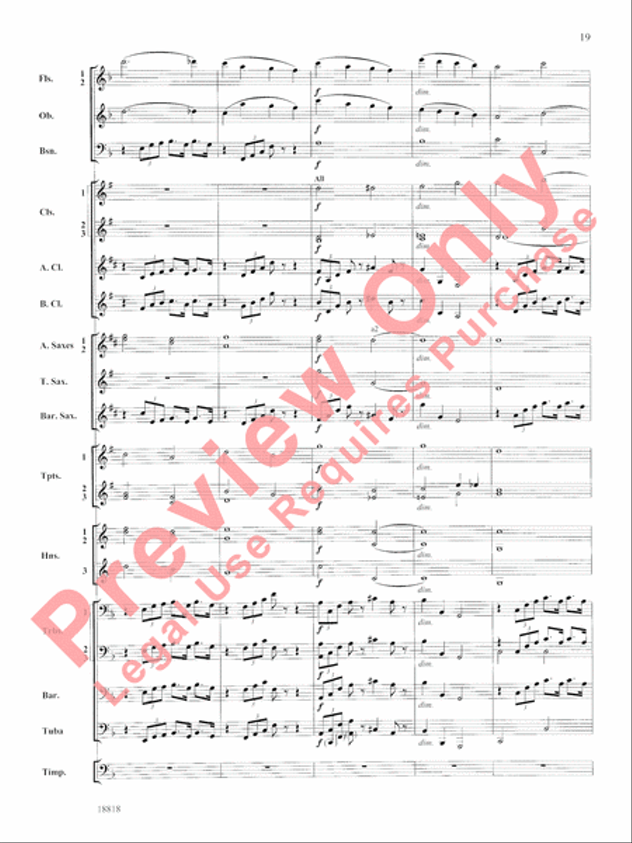 Symphony No. 9 New World, Finale Concert Band scores gallery preview page 20