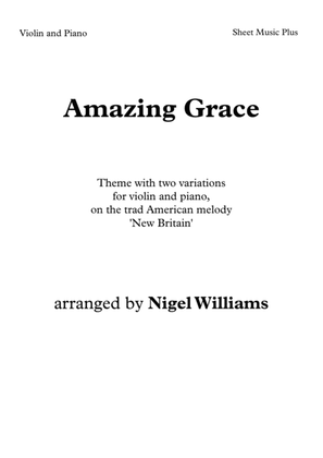 Book cover for Amazing Grace, for Violin and Piano
