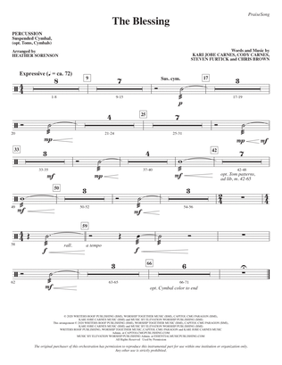 The Blessing (arr. Heather Sorenson) - Percussion