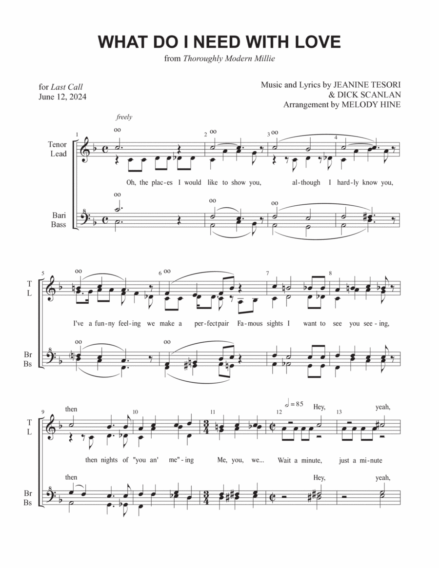 What Do I Need With Love SSAA scores gallery preview page 1