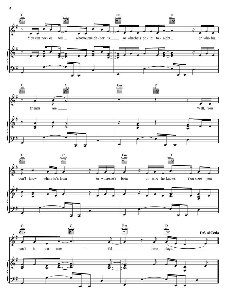 Hands Piano, Vocal, Guitar scores gallery preview page 4