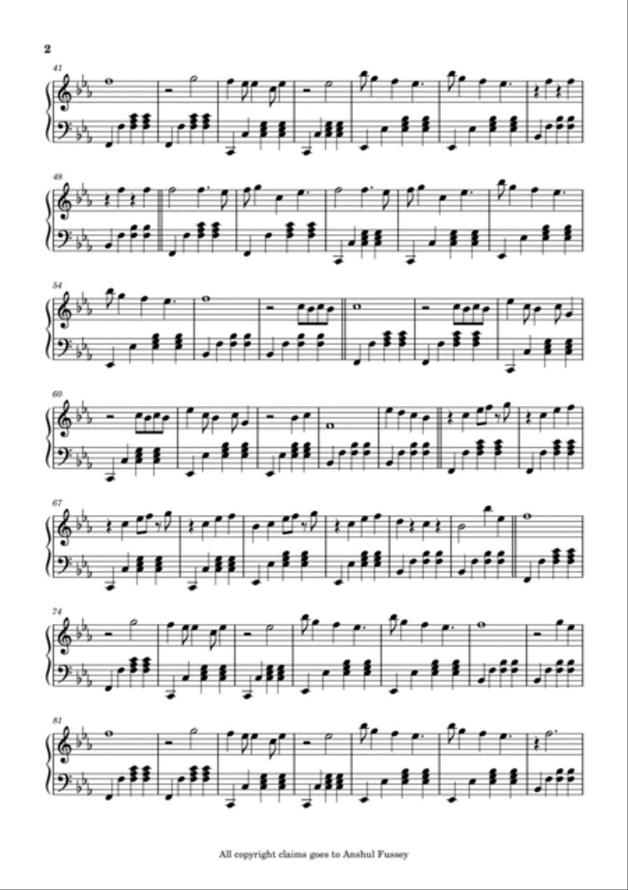 Blinding Lights - Beginner / Intermediate Easy Piano scores gallery preview page 2