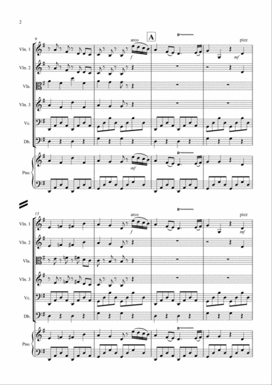 Chinese Dance (Fantasia from Nutcracker) for String Orchestra String Orchestra scores gallery preview page 2