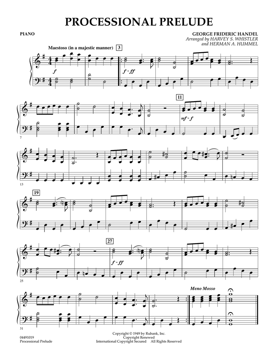 Processional Prelude - Piano Orchestra scores gallery preview page 1