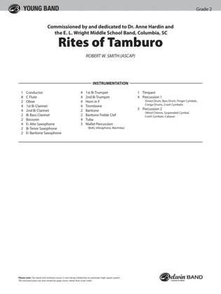 Rites of Tamburo: Score