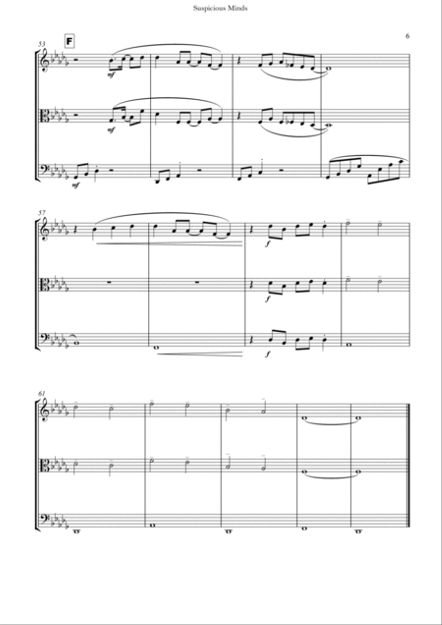 Suspicious Minds String Trio scores gallery preview page 6