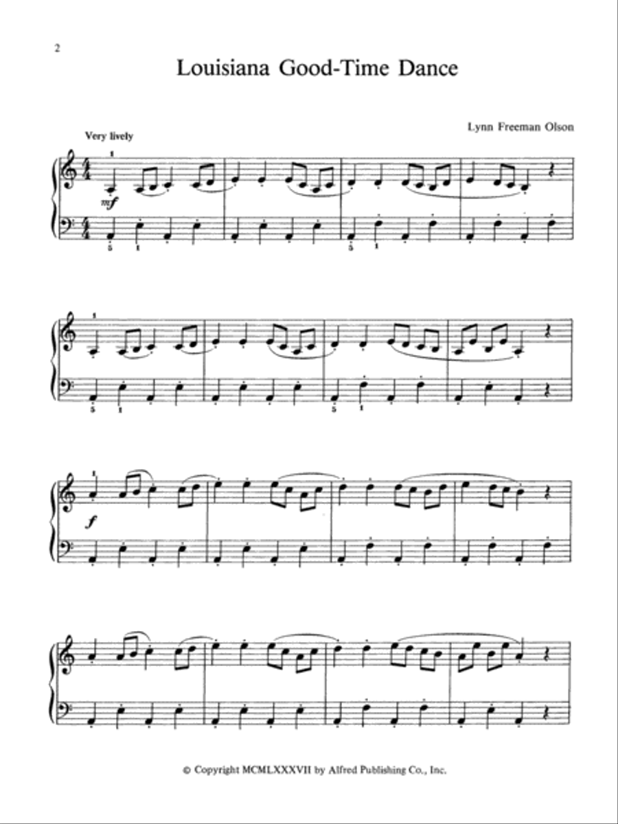 Louisiana Good-Time Dance Easy Piano scores gallery preview page 3