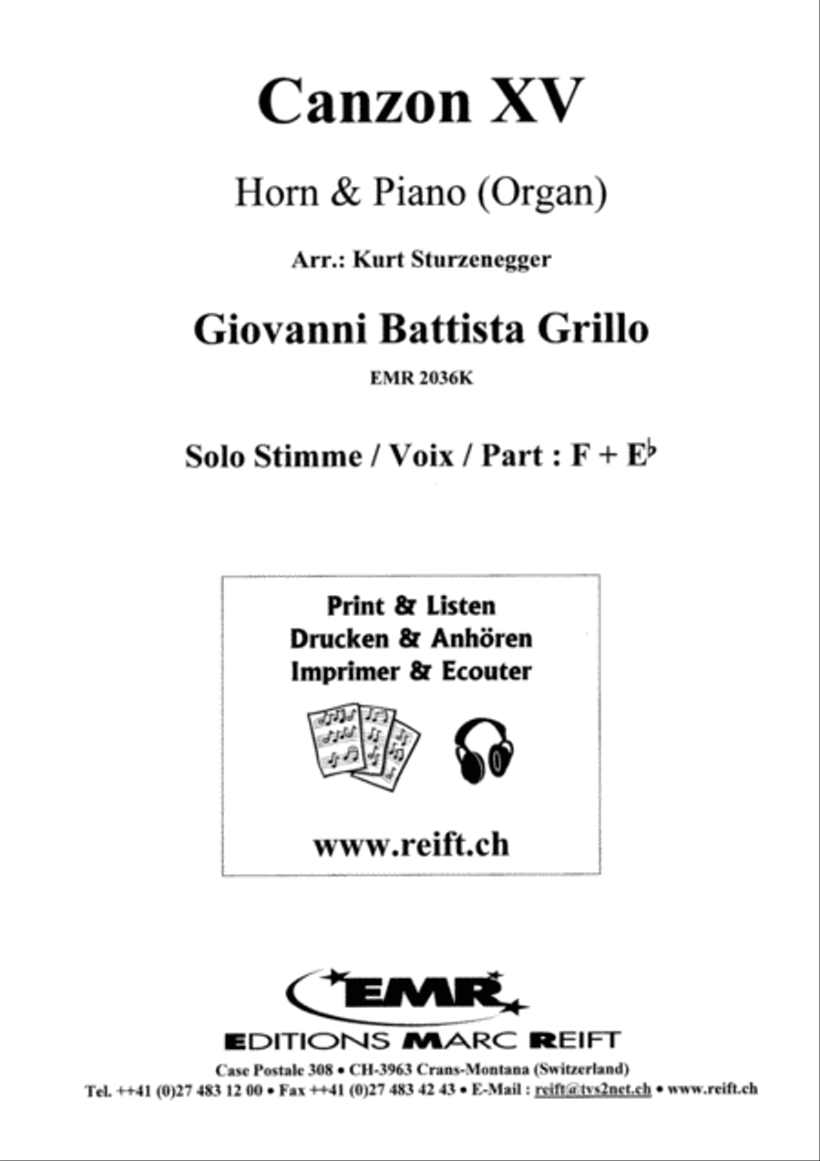 Canzon XV Horn scores gallery preview page 2