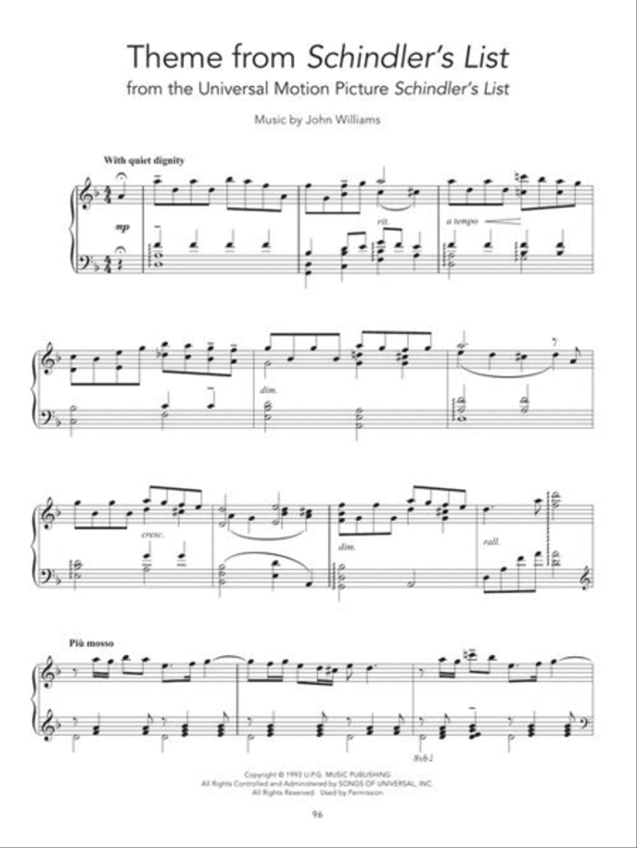 Peaceful Piano Solos: Soundtracks Piano Solo scores gallery preview page 6