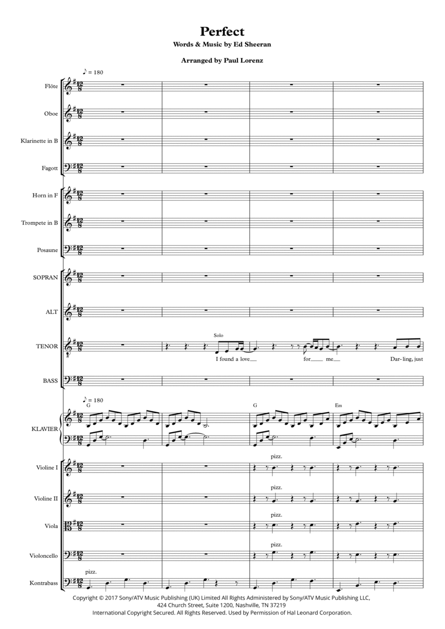 Perfect Symphony A Cappella scores gallery preview page 1