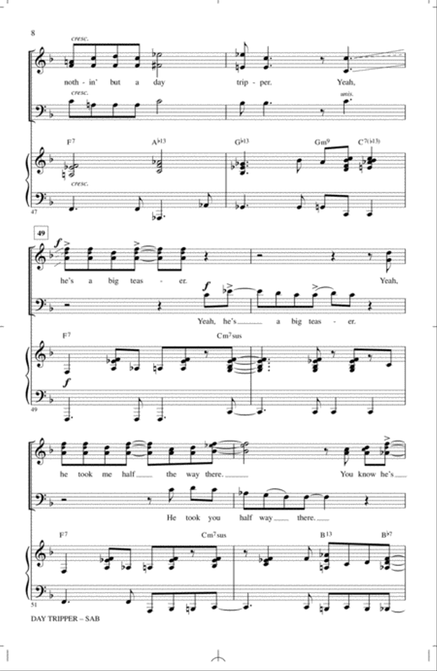 Day Tripper 3-Part scores gallery preview page 7