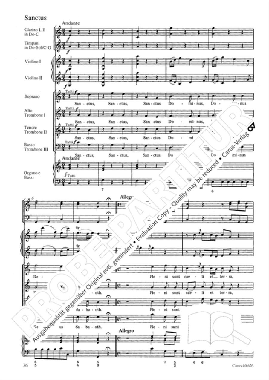 Mass in C Major Mass in C Major 4-Part scores gallery preview page 36