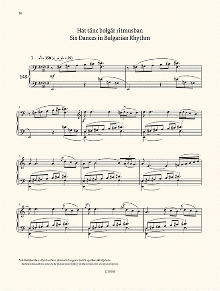 Mikrokosmos for piano Volume 5-6, BB 105