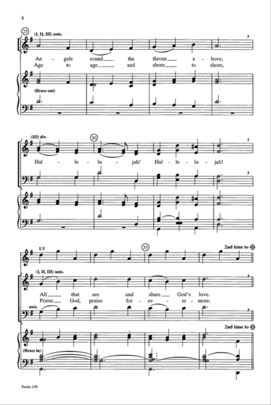 Psalm 150 Psalm 150 4-Part scores gallery preview page 4