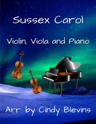 Sussex Carol, for Violin, Viola and Piano