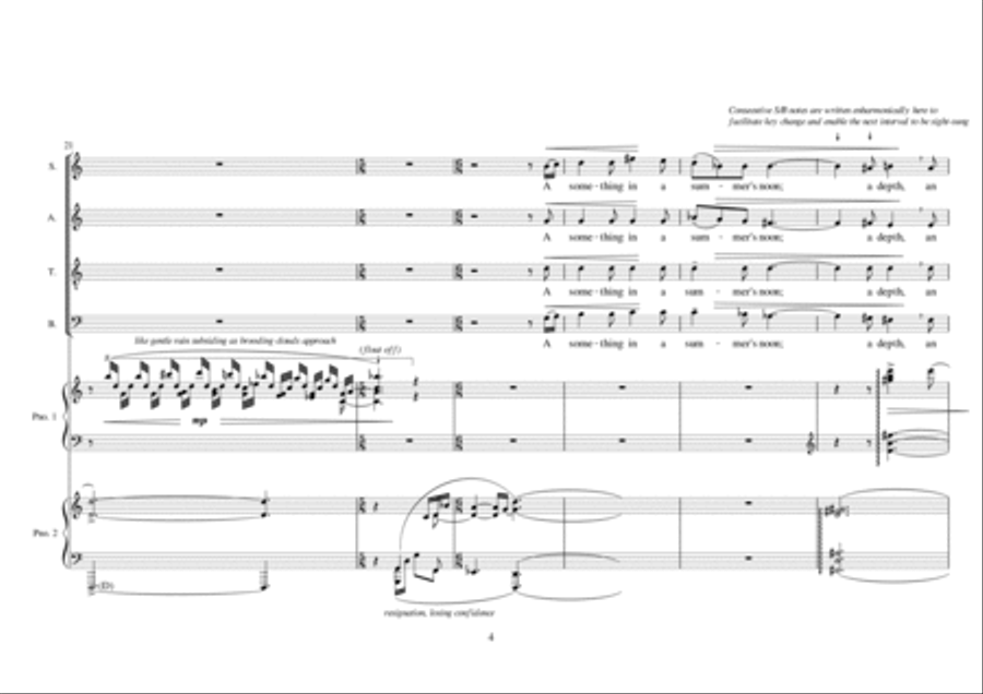 A Something in a Summer's Day 4-Part scores gallery preview page 5