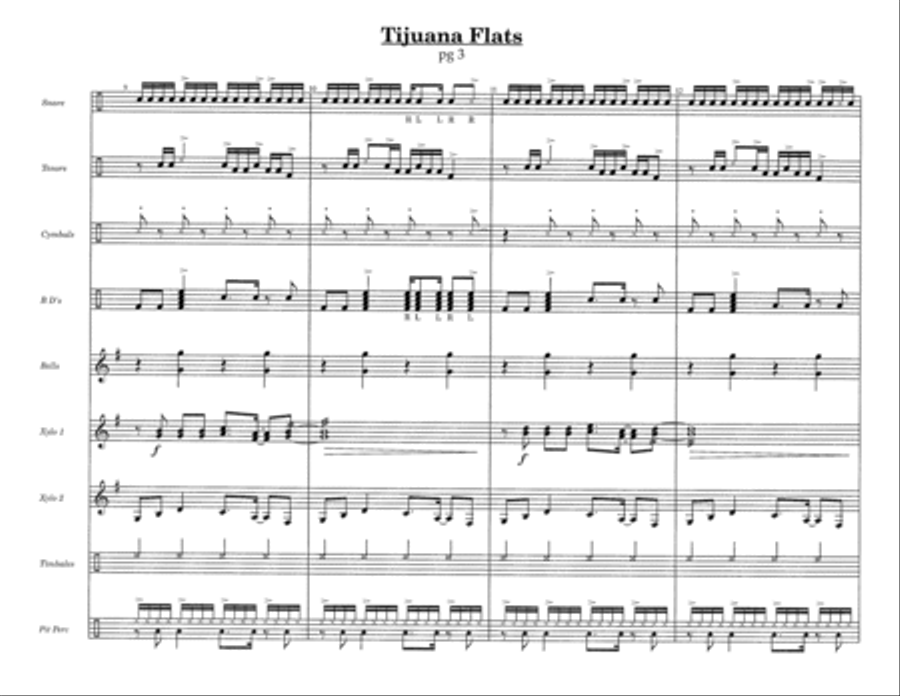 Tijuana Flats w/TutorTracks Percussion Ensemble scores gallery preview page 5