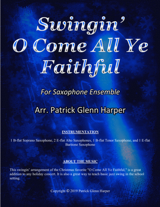 Book cover for Swingin' O Come All Ye Faithful - for Saxophone Ensemble