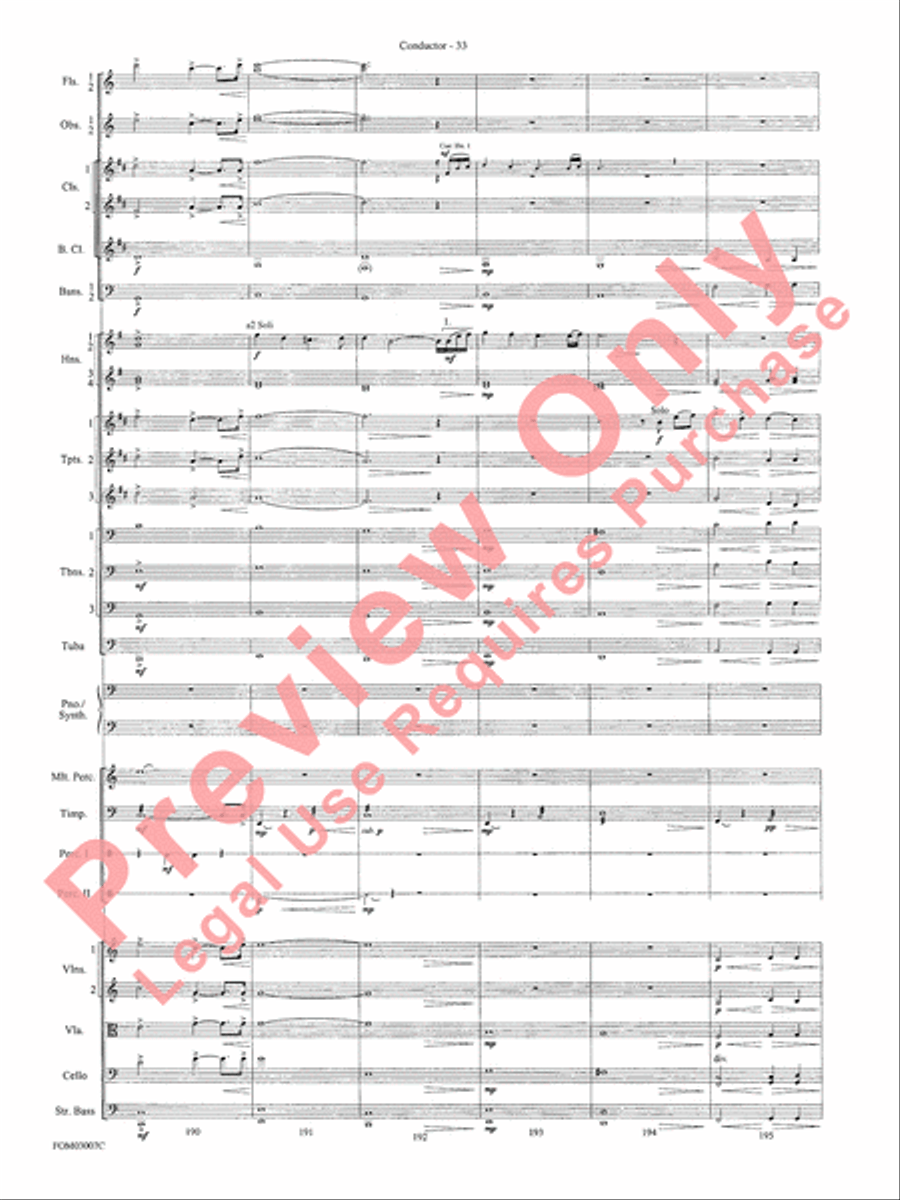 Symphonic Suite from Lord of the Rings: The Two Towers - Conductor Score Full Orchestra scores gallery preview page 35