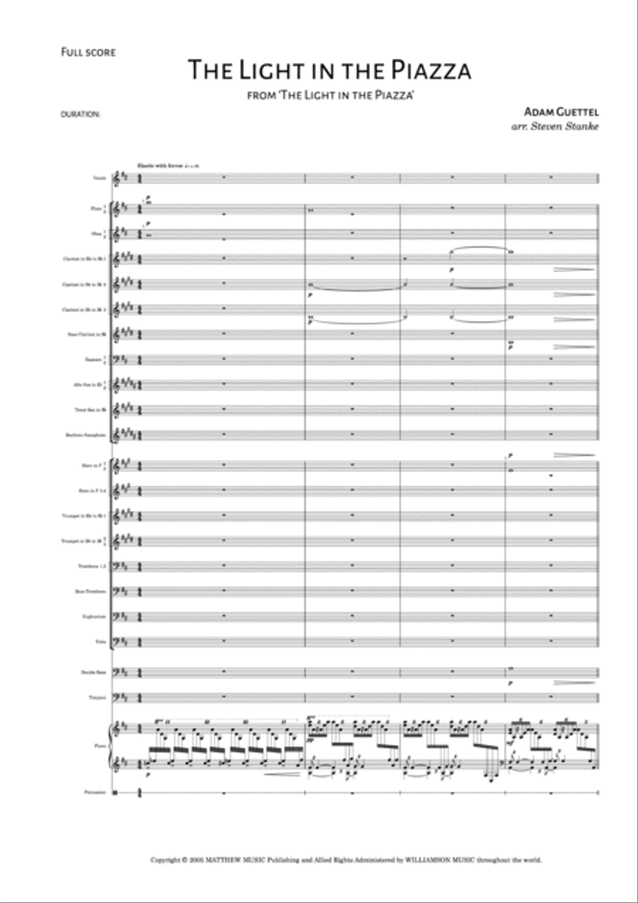The Light In The Piazza Concert Band scores gallery preview page 3