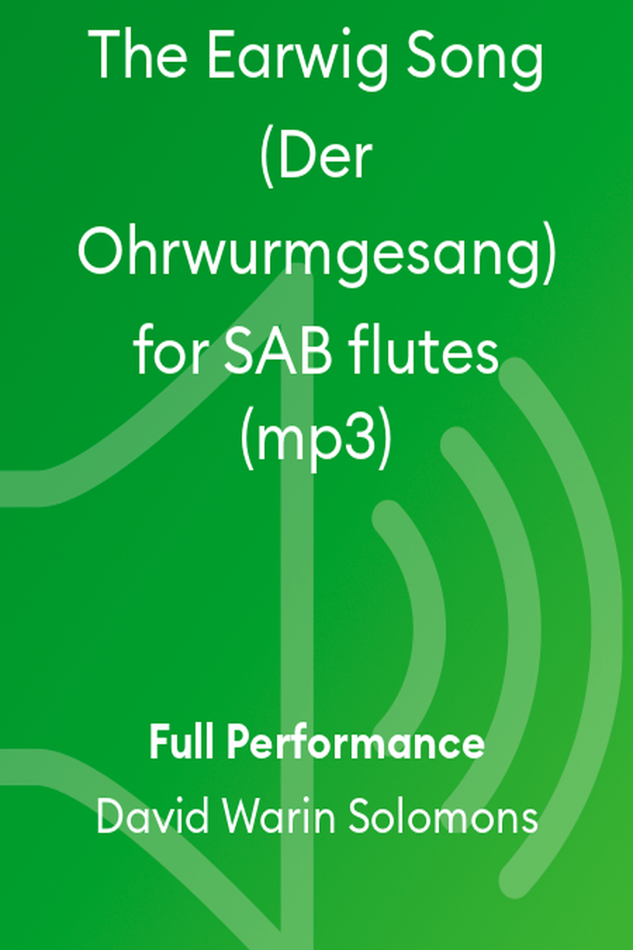 The Earwig Song (Der Ohrwurmgesang) for SAB flutes (mp3) 3-Part scores gallery preview page 1