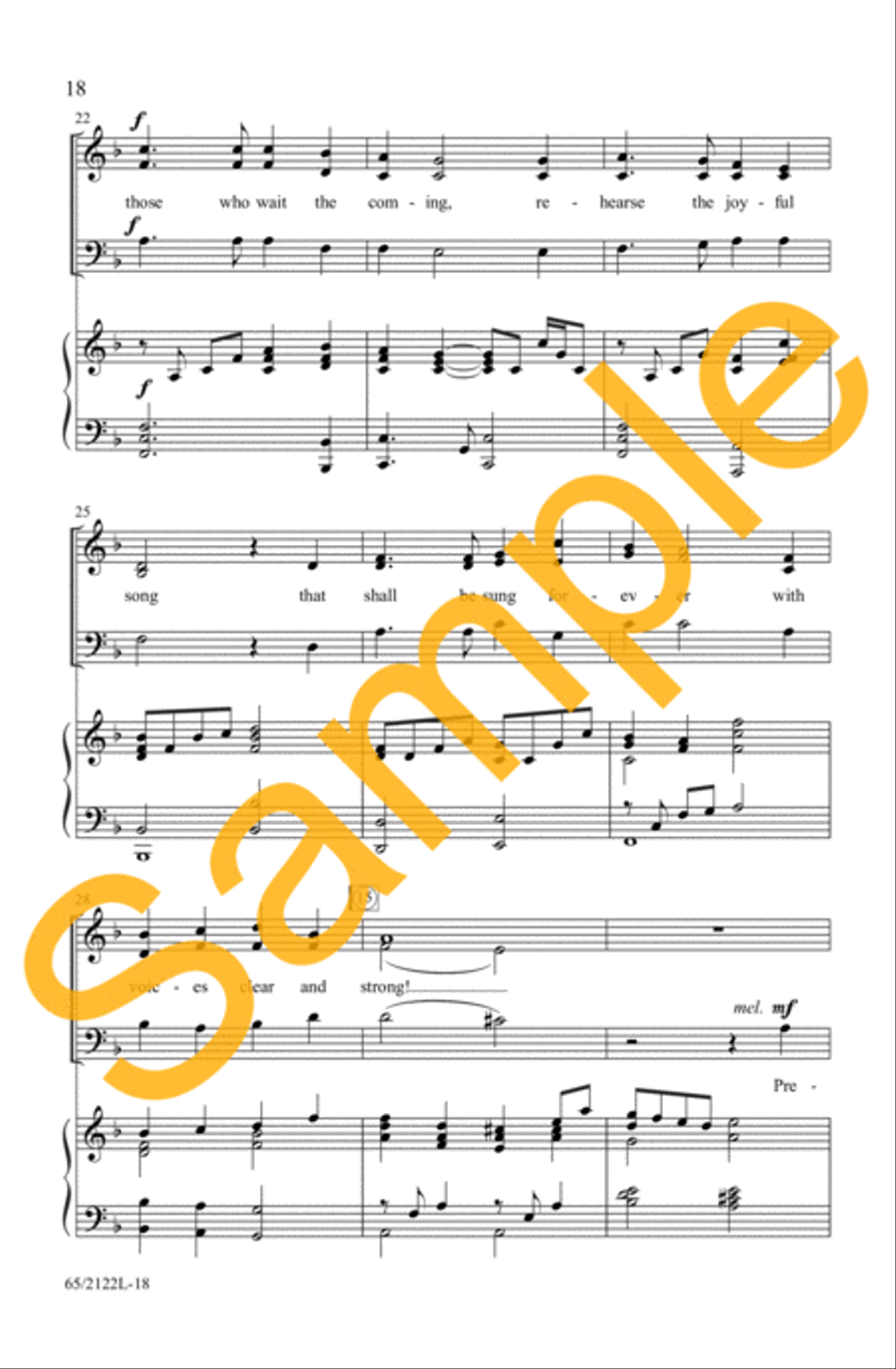 A New and Glorious Morn! 3-Part scores gallery preview page 16