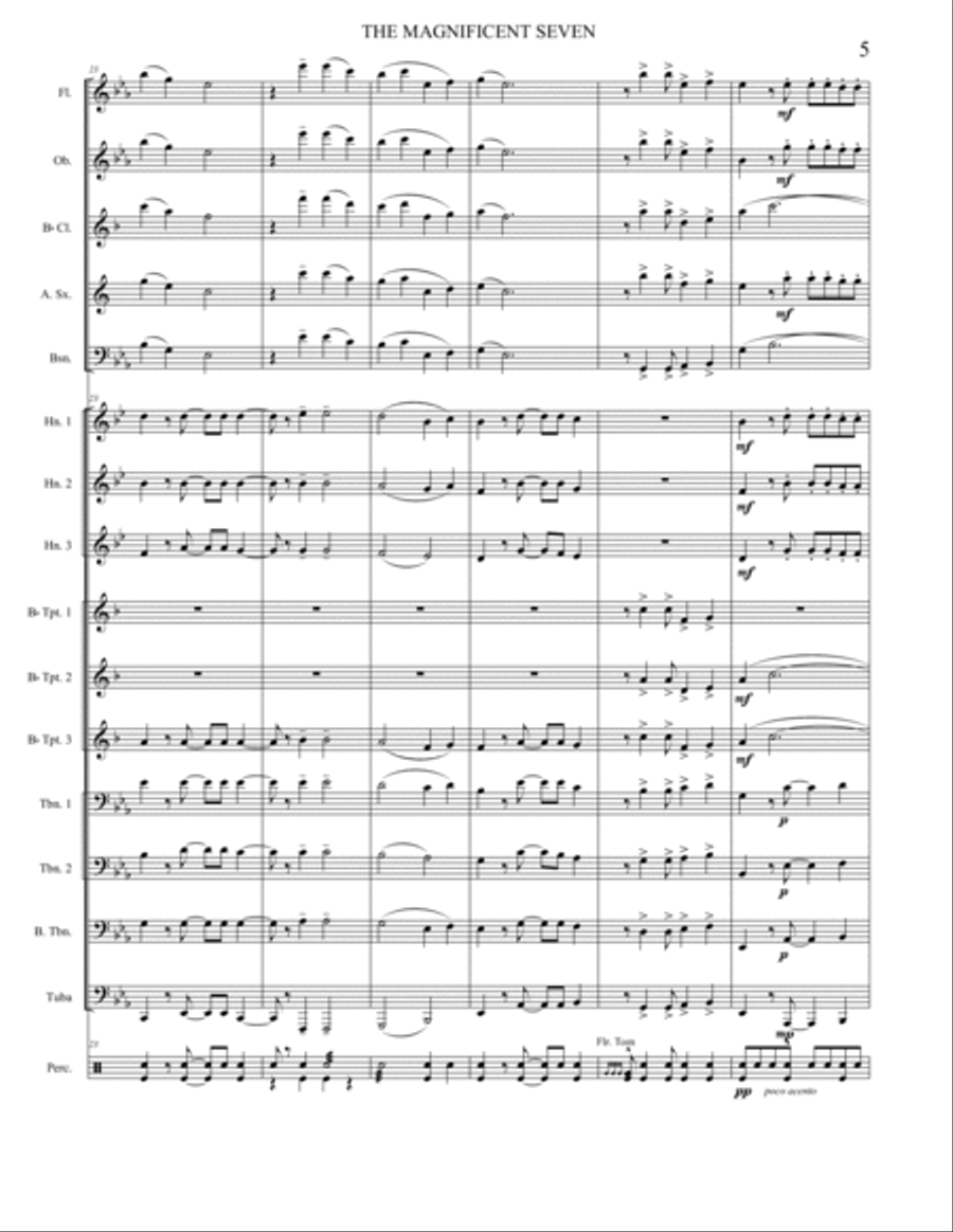 The Magnificent Seven Large Ensemble scores gallery preview page 6