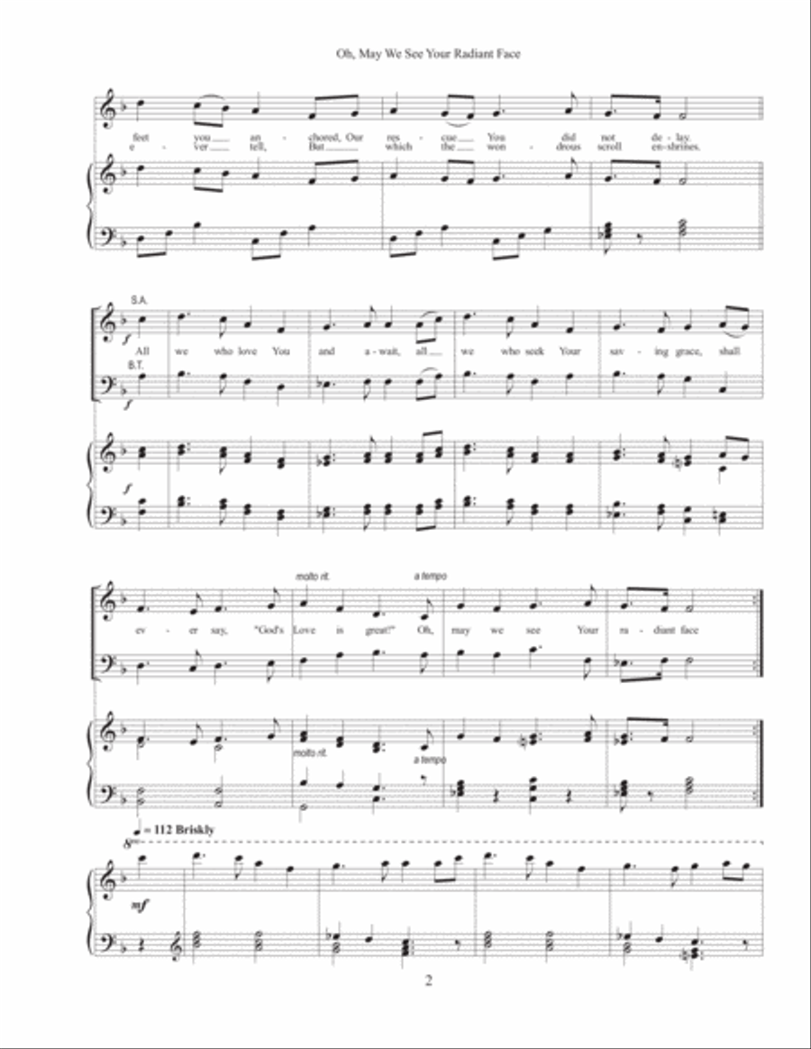 Psalm 40 (May We See Your Radiant Face) Choir scores gallery preview page 2