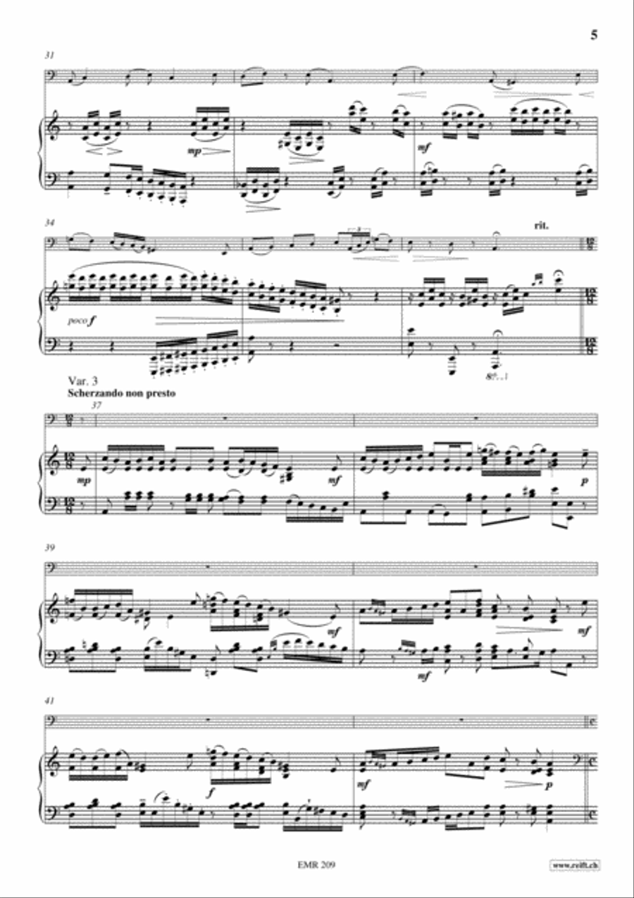 Thema und Variationen Thema und Variationen Bass Trombone scores gallery preview page 6