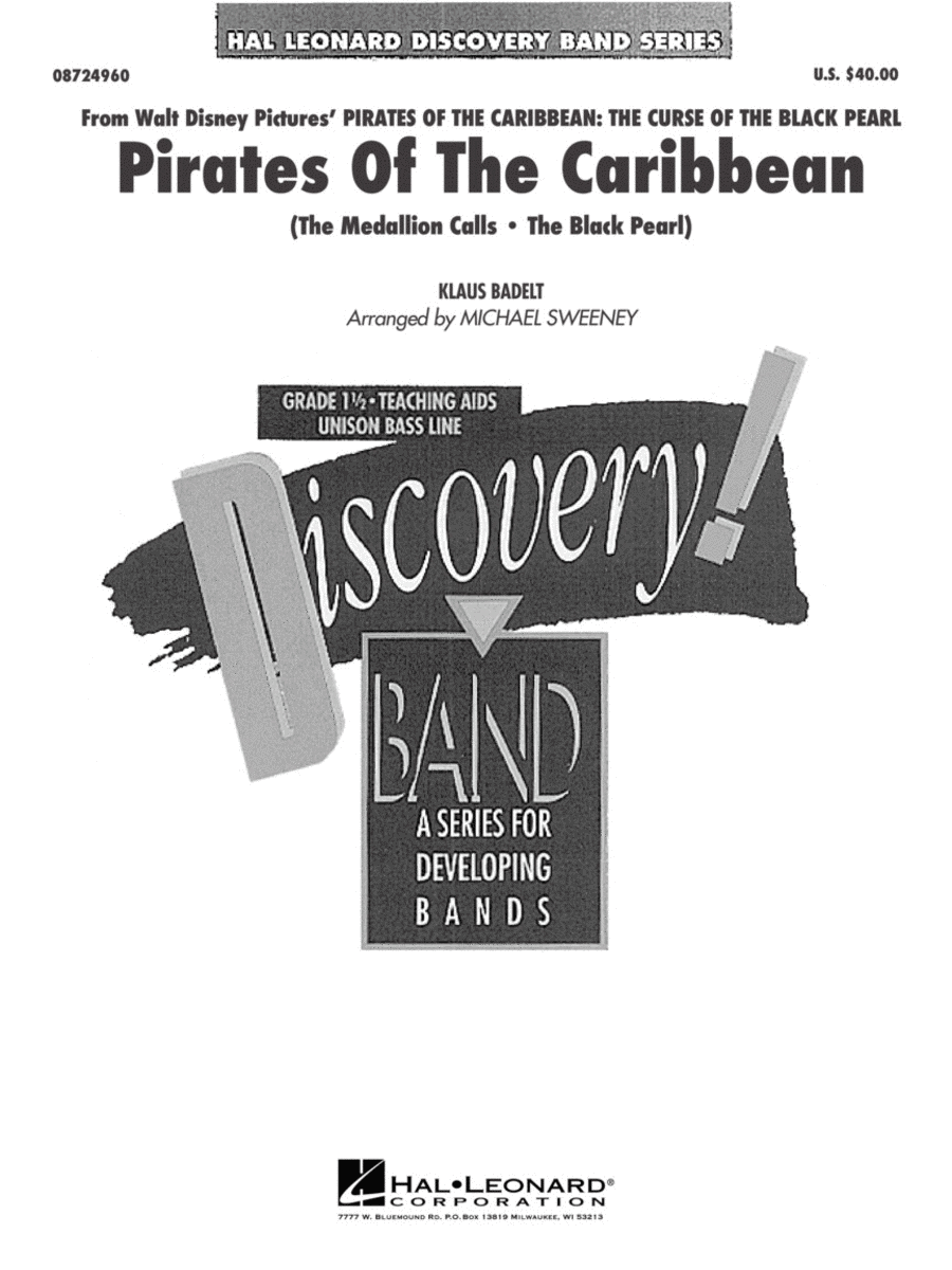Pirates of the Caribbean Pirates of the Caribbean Concert Band scores gallery preview page 1