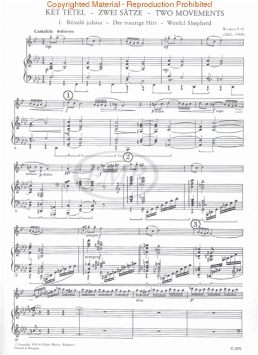 Two Movements Clarinet Solo scores gallery preview page 2