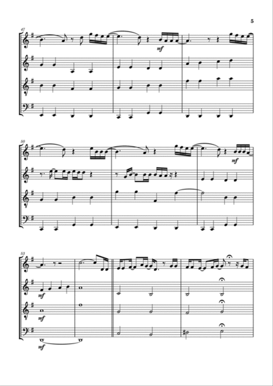 Carried Away Saxophone Quartet scores gallery preview page 6