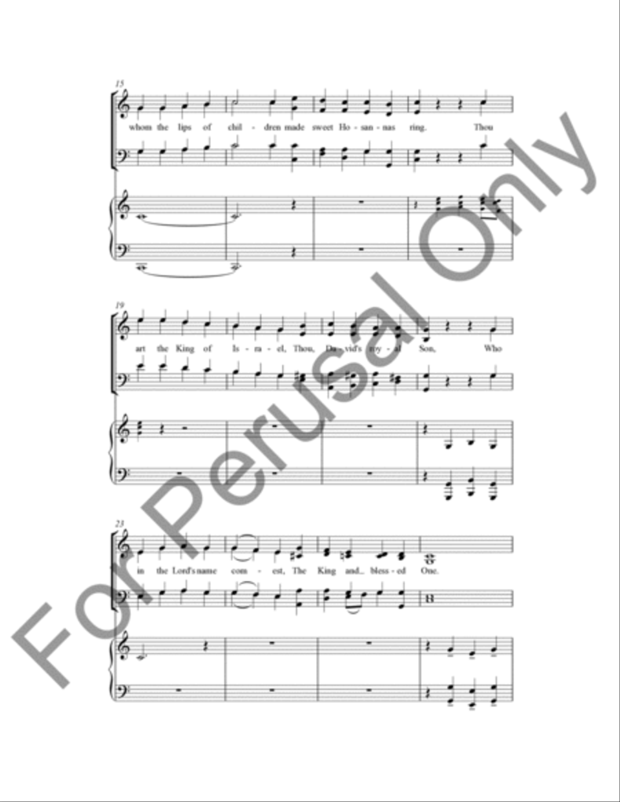 All Glory, Laud and Honor (Choral Score) 4-Part scores gallery preview page 3